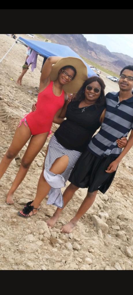Me with my family at the beach